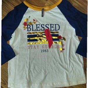 NWT JRS Large Cropped Sleeve Tshirt